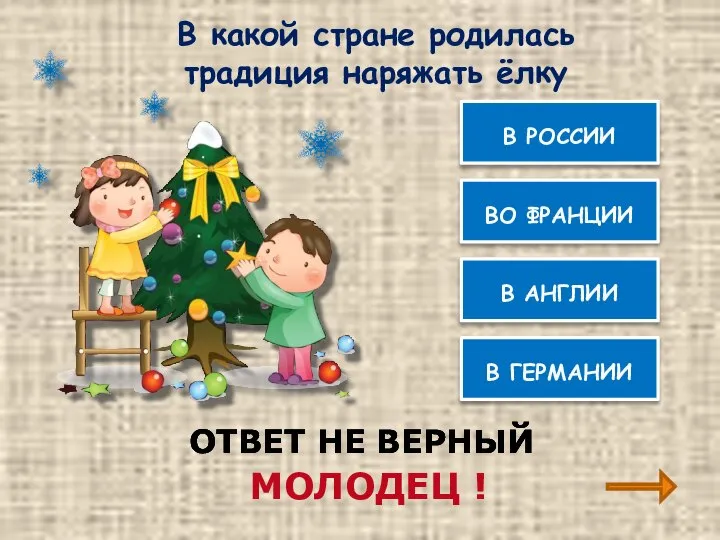 ОТВЕТ НЕ ВЕРНЫЙ ВО ФРАНЦИИ В АНГЛИИ В ГЕРМАНИИ В РОССИИ