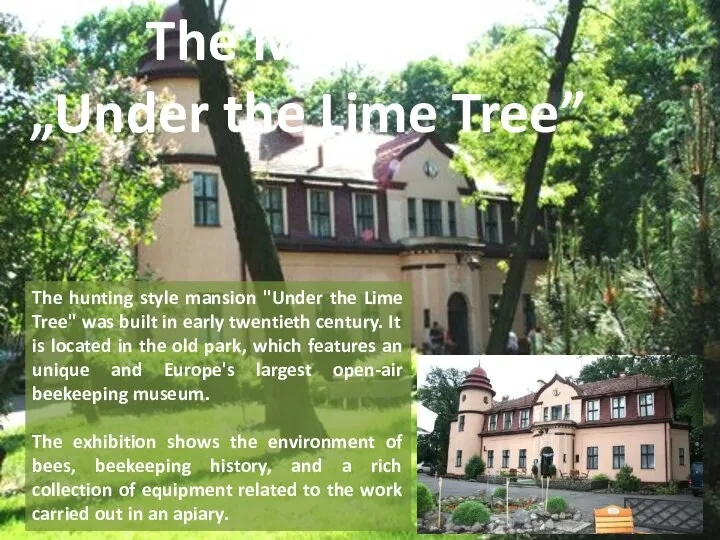 The Mansion „Under the Lime Tree” The hunting style mansion "Under