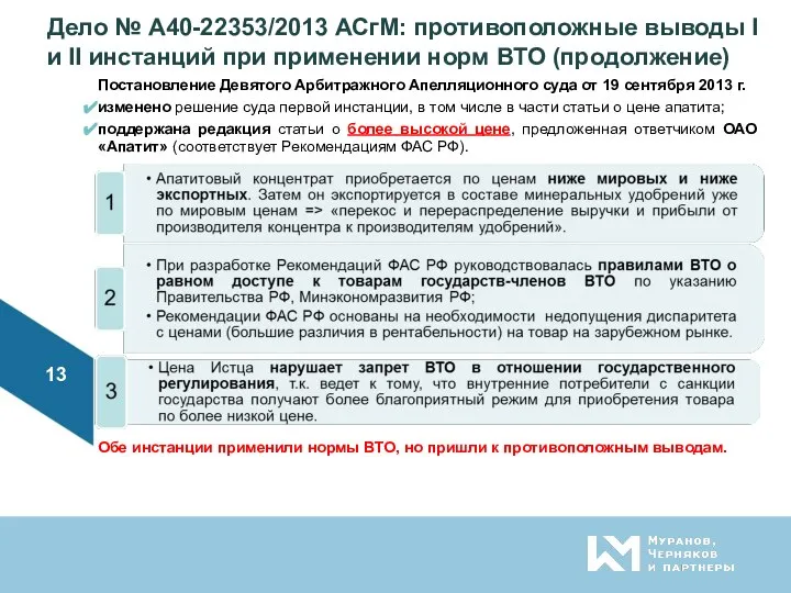 Постановление Девятого Арбитражного Апелляционного суда от 19 сентября 2013 г. изменено