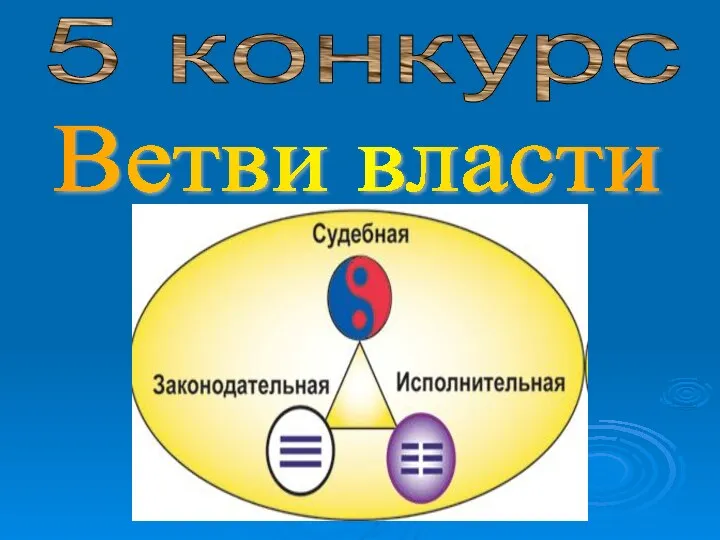 5 конкурс Ветви власти