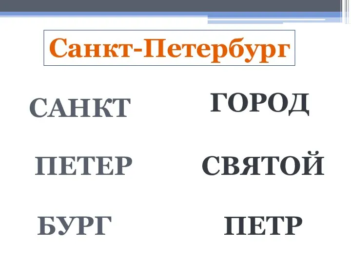 Санкт-Петербург САНКТ ПЕТЕР БУРГ ГОРОД СВЯТОЙ ПЕТР