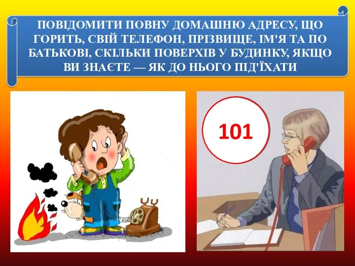 ПОВІДОМИТИ ПОВНУ ДОМАШНЮ АДРЕСУ, ЩО ГОРИТЬ, СВІЙ ТЕЛЕФОН, ПРІЗВИЩЕ, ІМ'Я ТА