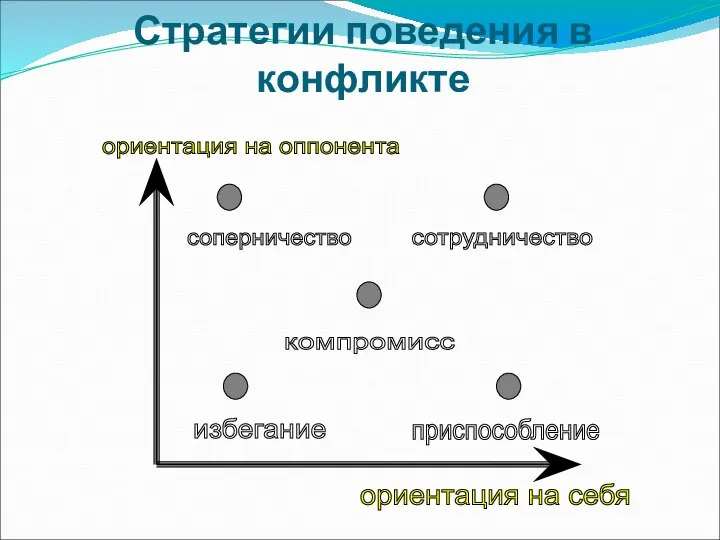 Стратегии поведения в конфликте