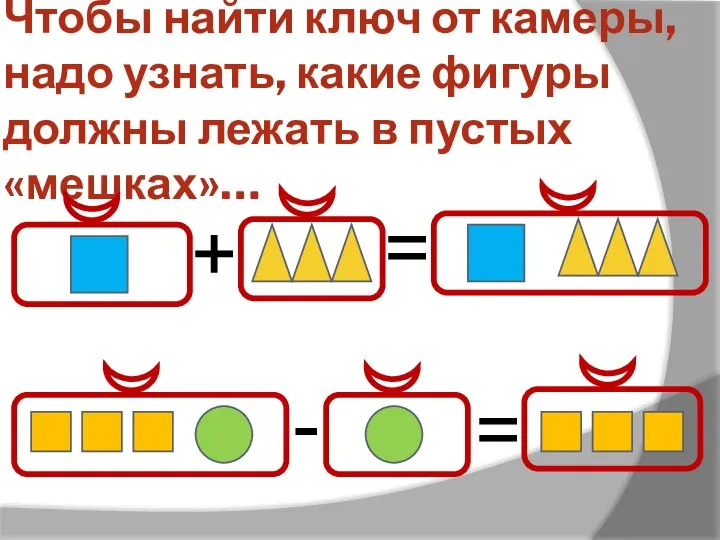 Чтобы найти ключ от камеры, надо узнать, какие фигуры должны лежать