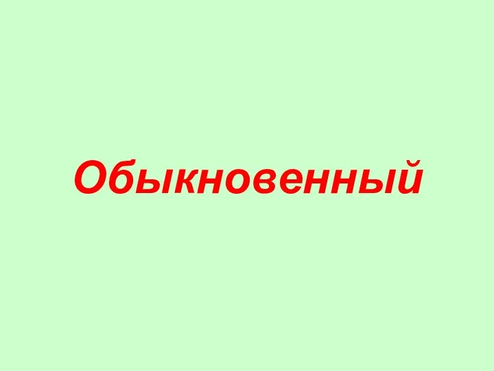 Обыкновенный