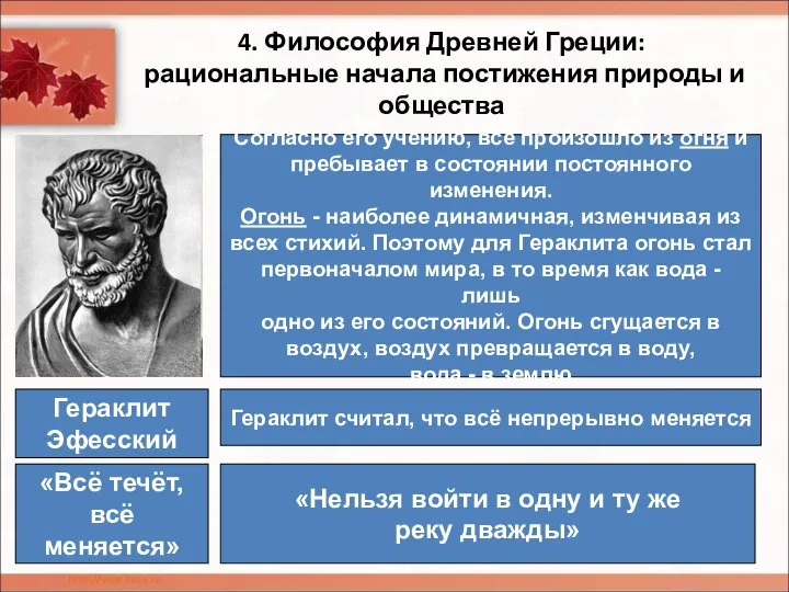 4. Философия Древней Греции: рациональные начала постижения природы и общества Согласно