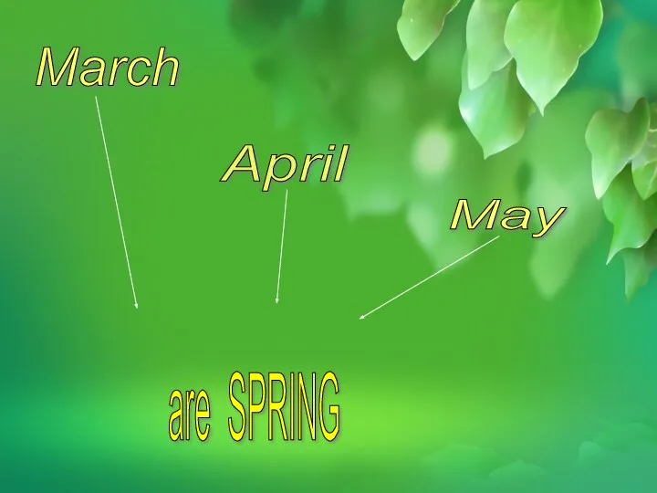 March April May are SPRING