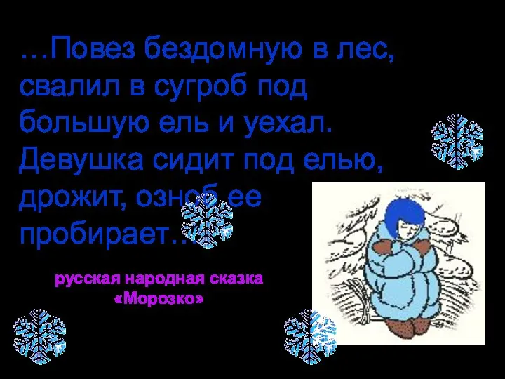 …Повез бездомную в лес, свалил в сугроб под большую ель и