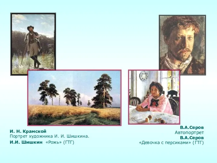 И. Н. Крамской Портрет художника И. И. Шишкина. И.И. Шишкин «Рожь»