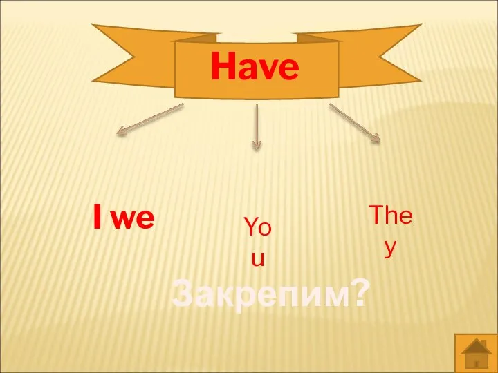 Have I we You They Закрепим?