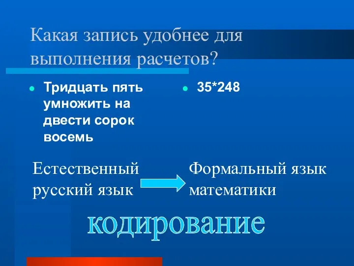 Какая запись удобнее для выполнения расчетов? Тридцать пять умножить на двести