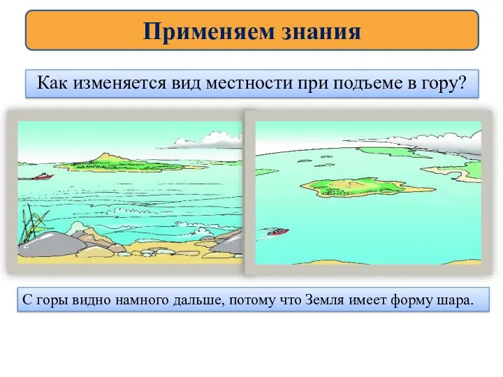 Как изменяется вид местности при подъеме в гору? Применяем знания С