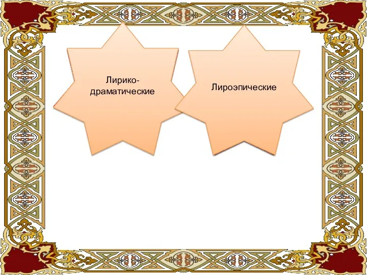 Разыгрываются в виде небольших сценок, часто сопровождаемых хороводом Связаны с обрядами Лирико- драматические Лироэпические