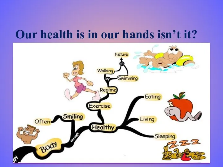 Our health is in our hands isn’t it?