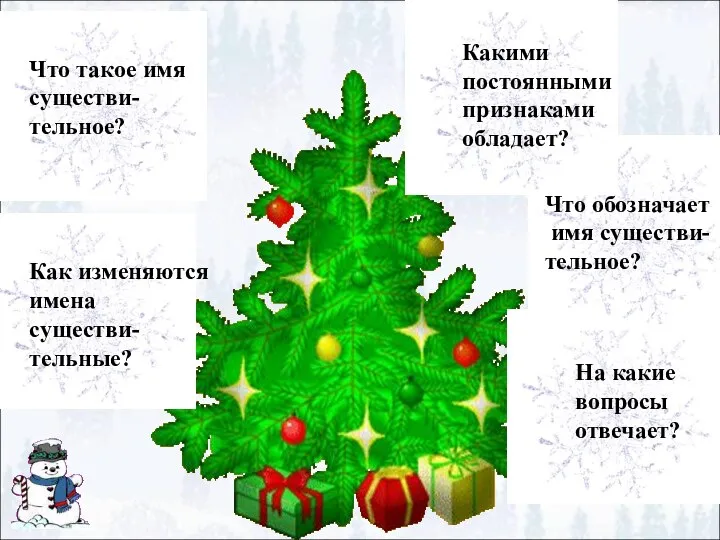 Какими постоянными признаками обладает? Как изменяются имена существи- тельные? Что обозначает