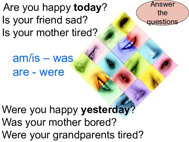 Are you happy today? Is your friend sad? Is your mother