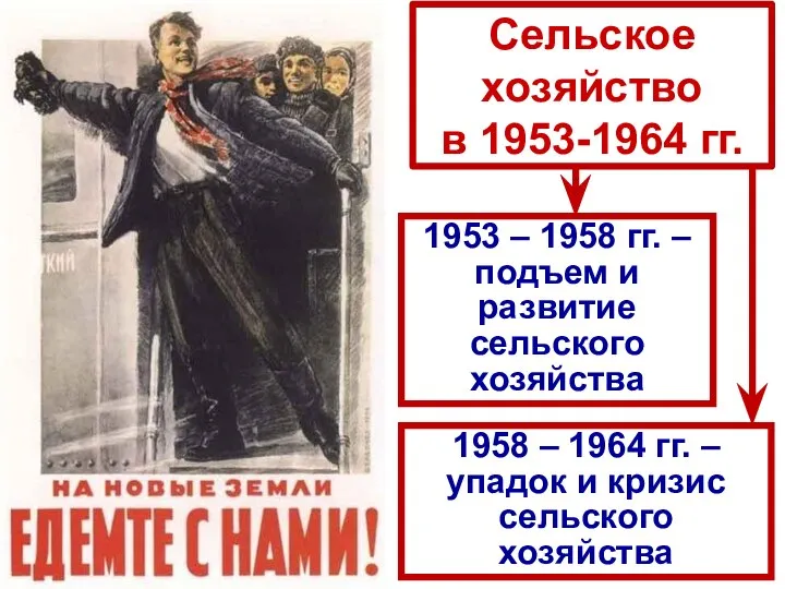 Сельское хозяйство в 1953-1964 гг. 1953 – 1958 гг. – подъем