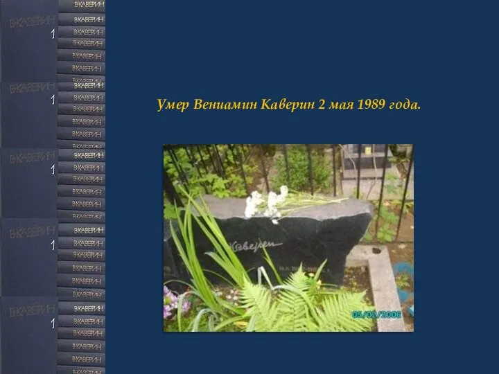 Умер Вениамин Каверин 2 мая 1989 года.