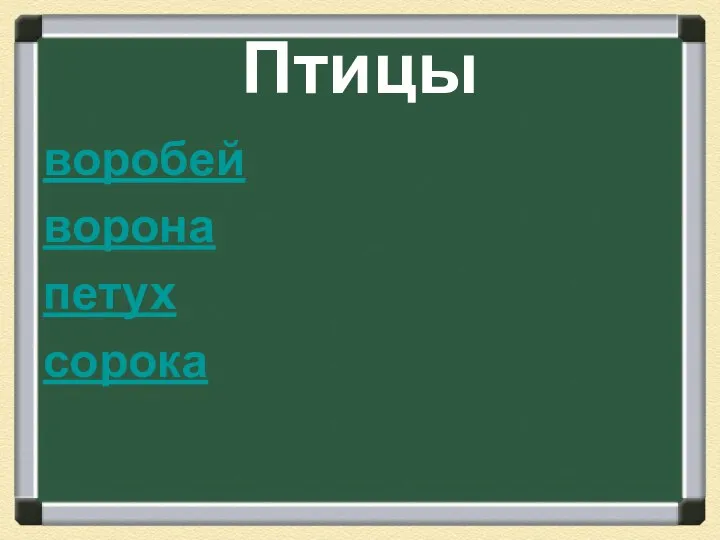 Птицы воробей ворона петух сорока