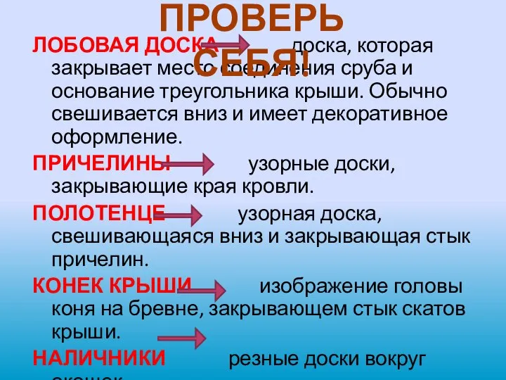 ЛОБОВАЯ ДОСКА доска, которая закрывает место соединения сруба и основание треугольника