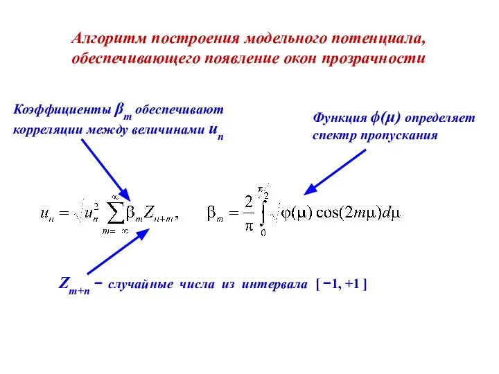 Zm+n − случайные числа из интервала [ −1, +1 ] Функция