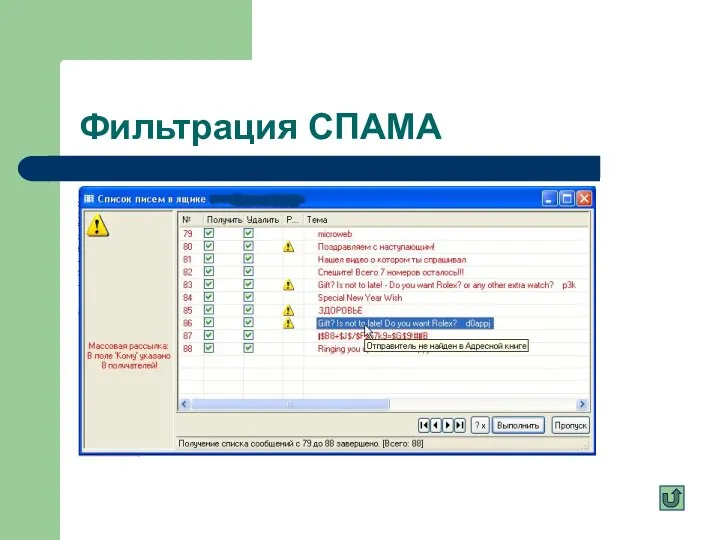 Фильтрация СПАМА