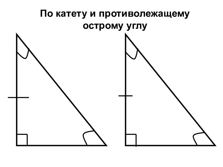 По катету и противолежащему острому углу