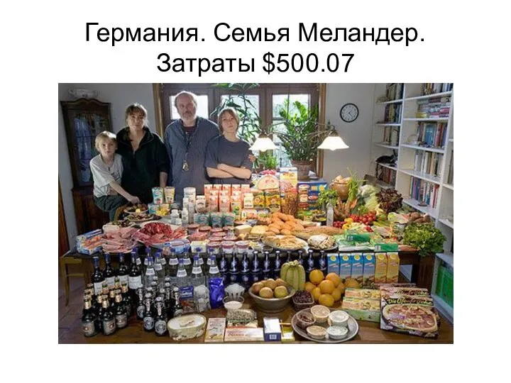 Германия. Семья Меландер. Затраты $500.07