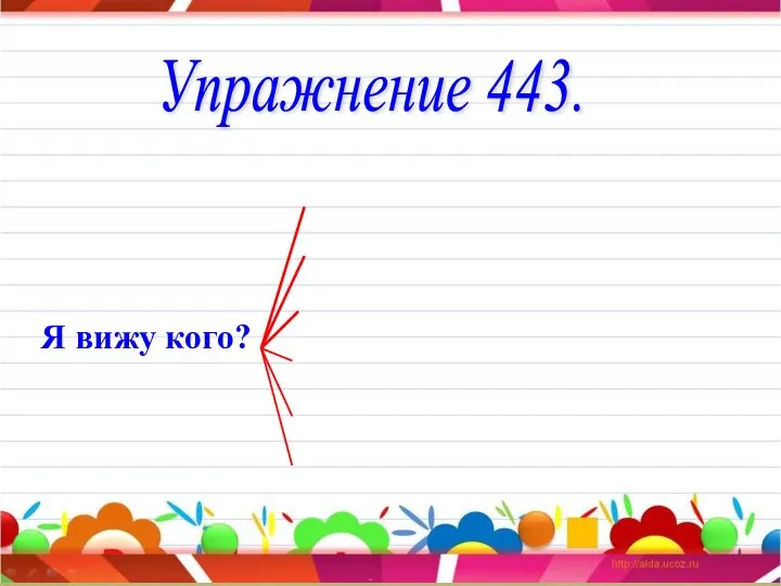 Я вижу кого? Упражнение 443.