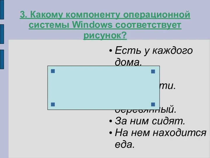 3. Какому компоненту операционной системы Windows соответствует рисунок? Есть у каждого