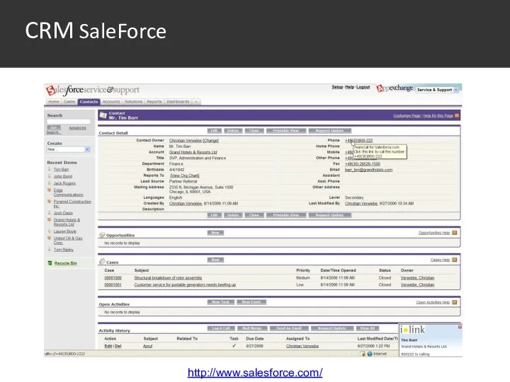 CRM SaleForce http://www.salesforce.com/