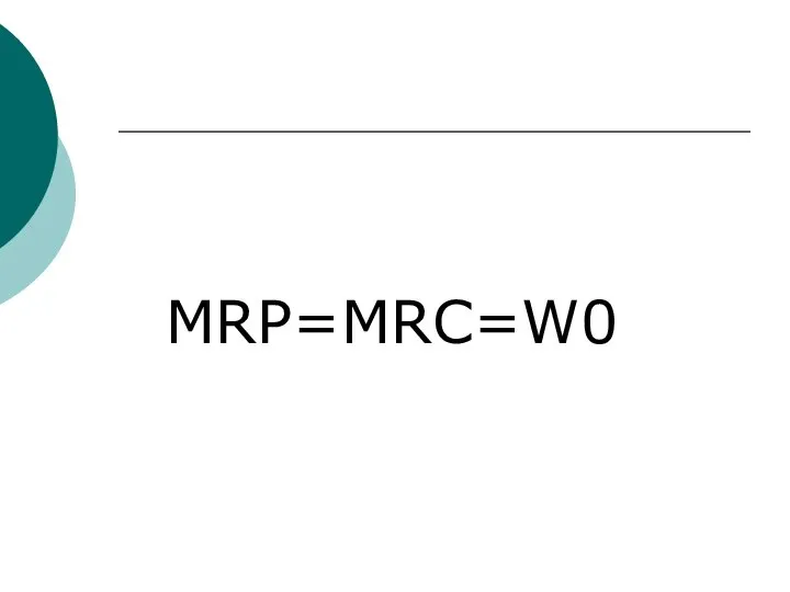 MRP=MRC=W0