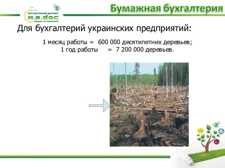 Для бухгалтерий украинских предприятий: 1 месяц работы = 600 000 десятилетних