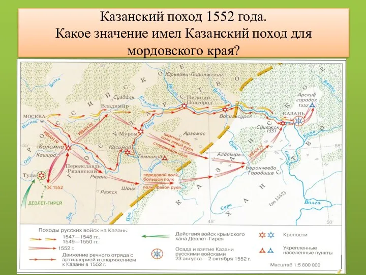 Казанский поход 1552 года. Какое значение имел Казанский поход для мордовского края?