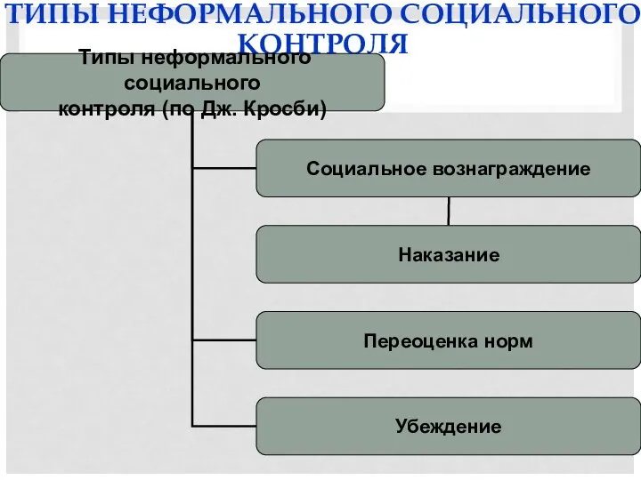 ТИПЫ НЕФОРМАЛЬНОГО СОЦИАЛЬНОГО КОНТРОЛЯ