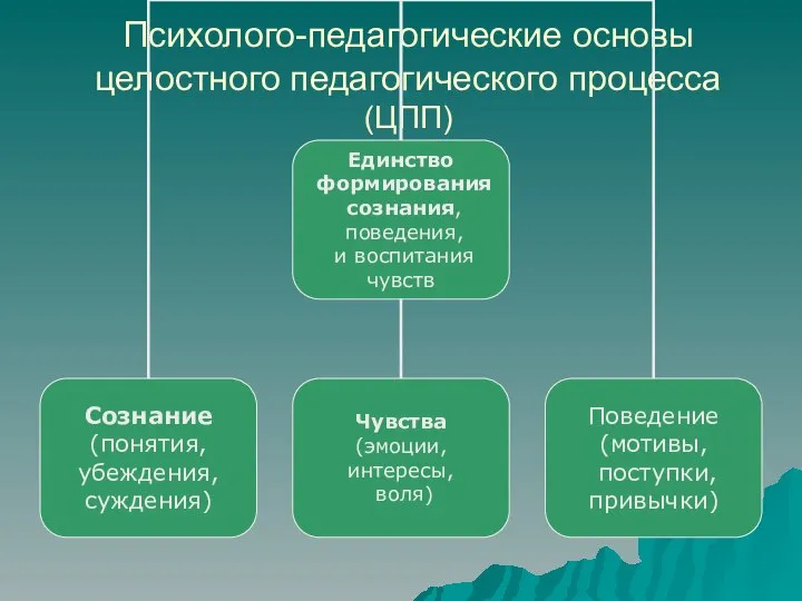 Психолого-педагогические основы целостного педагогического процесса (ЦПП)