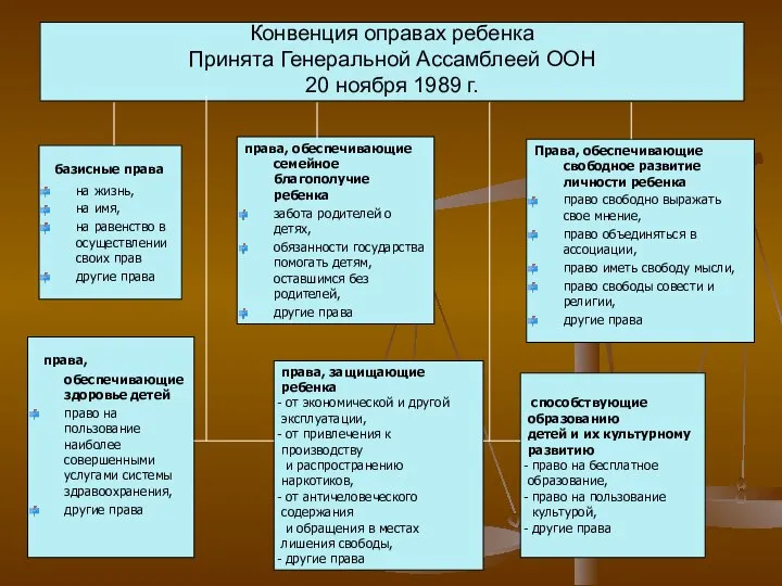 Конвенция оправах ребенка Принята Генеральной Ассамблеей ООН 20 ноября 1989 г.