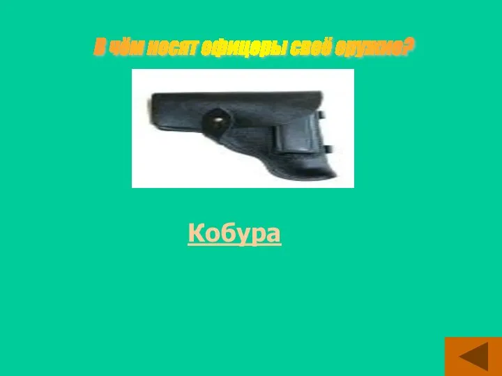 Кобура В чём носят офицеры своё оружие?