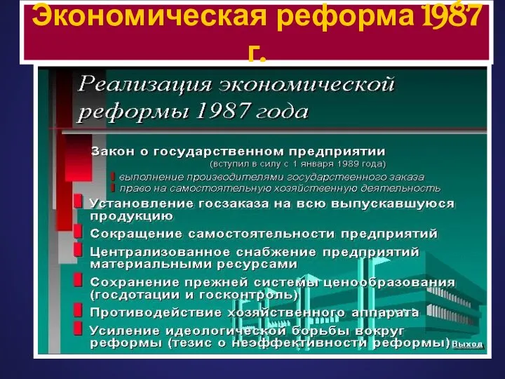 Экономическая реформа 1987 г.