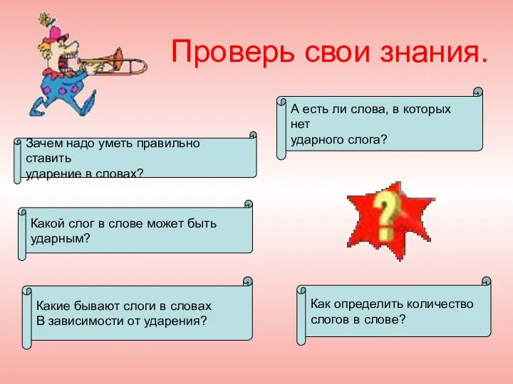 Проверь свои знания. Зачем надо уметь правильно ставить ударение в словах?