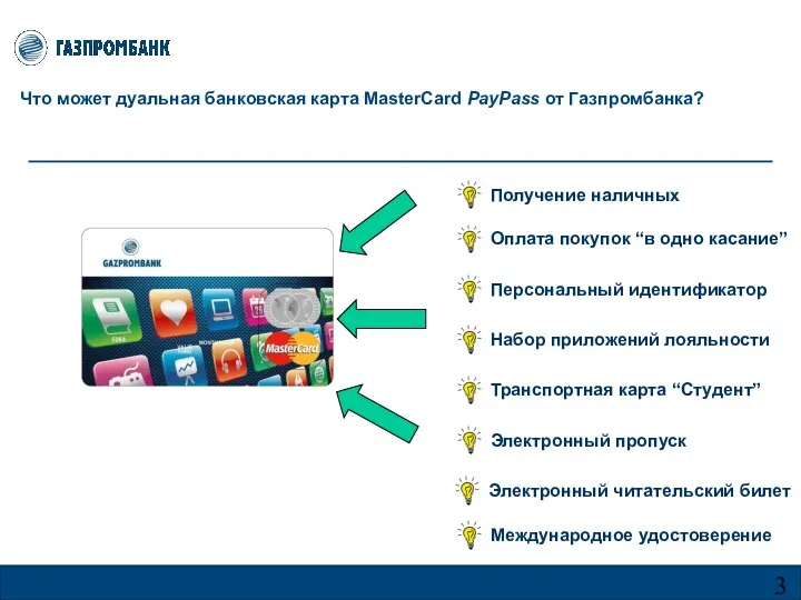 Что может дуальная банковская карта MasterCard PayPass от Газпромбанка?