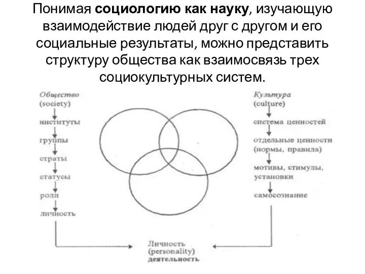 Понимая социологию как науку, изучающую взаимодействие людей друг с другом и