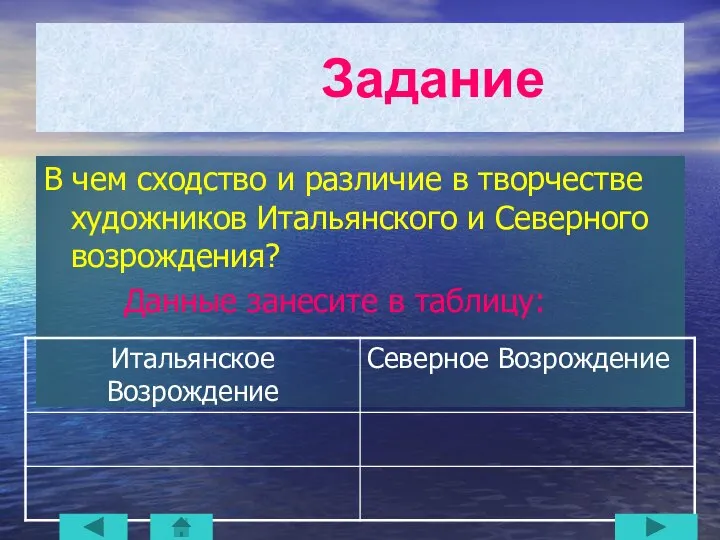 Задание В чем сходство и различие в творчестве художников Итальянского и