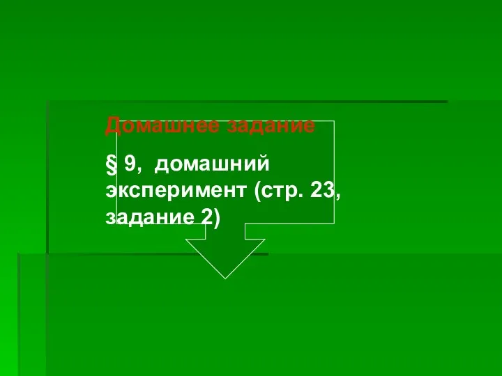 Домашнее задание § 9, домашний эксперимент (стр. 23, задание 2)