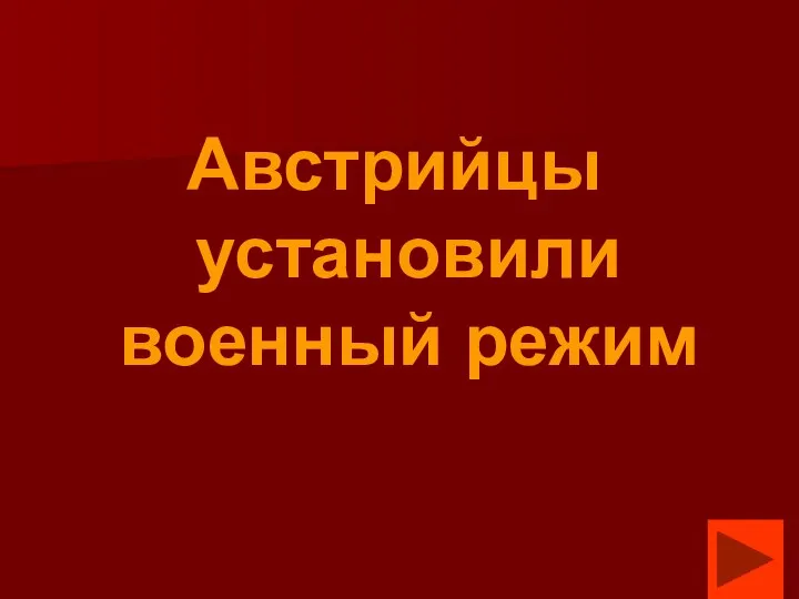 Австрийцы установили военный режим