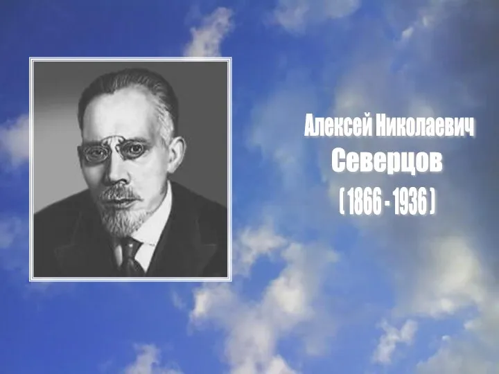 Алексей Николаевич Северцов ( 1866 - 1936 )