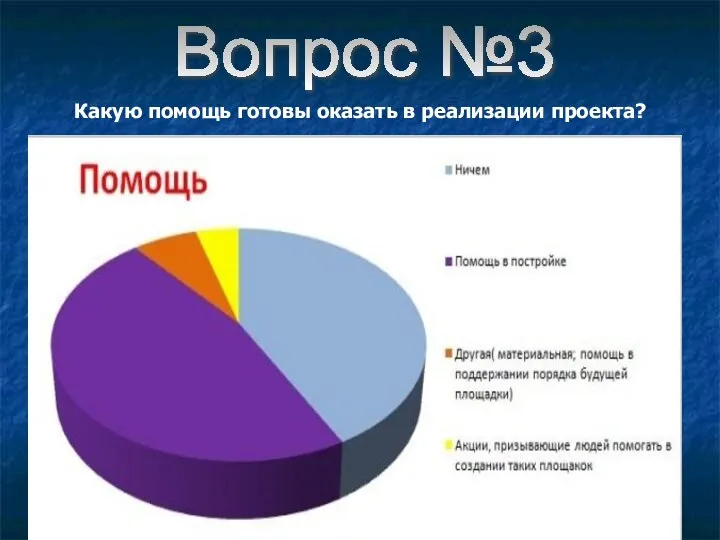 Вопрос №3 Какую помощь готовы оказать в реализации проекта?