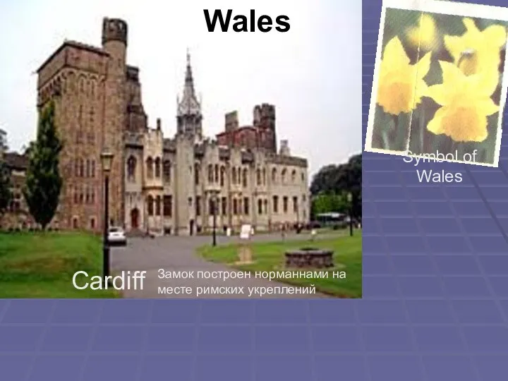 Wales Cardiff Замок построен норманнами на месте римских укреплений Symbol of Wales