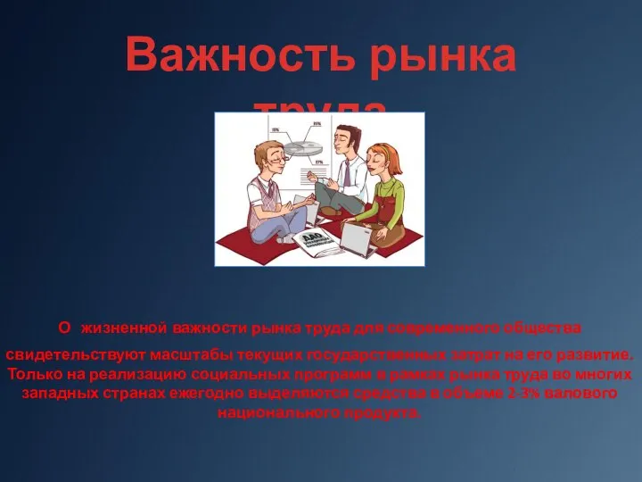 Важность рынка труда О жизненной важности рынка труда для современного общества