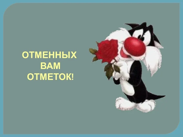 ОТМЕННЫХ ВАМ ОТМЕТОК!